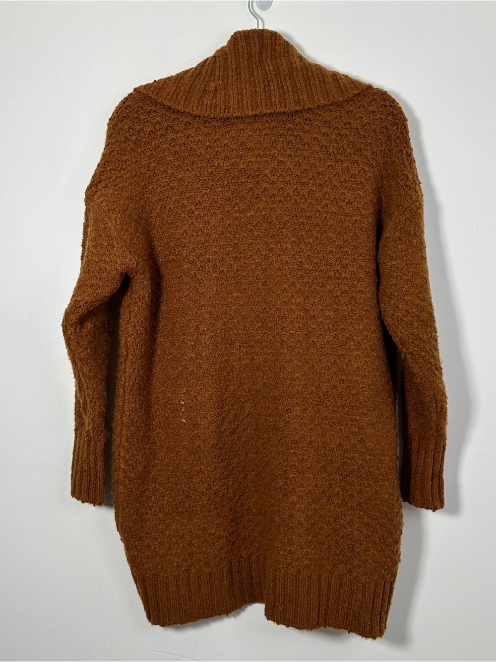 Anthropologie Women’s Small Rust Brown Oversized Open Front Cardigan - Picture 4 of 10